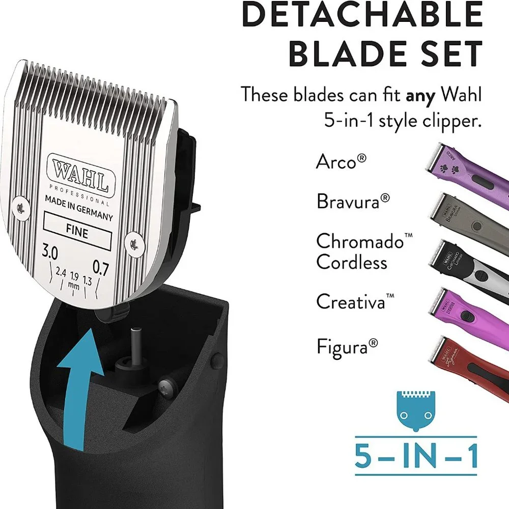 WAHL Professional Animal 5-in-1 Adjustable Fine 3.0 Blade Made in Germany NEW